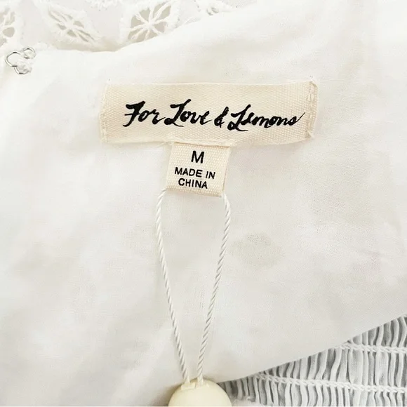For Love and Lemons Sand Dollar Mini Dress in Blanc Dresses